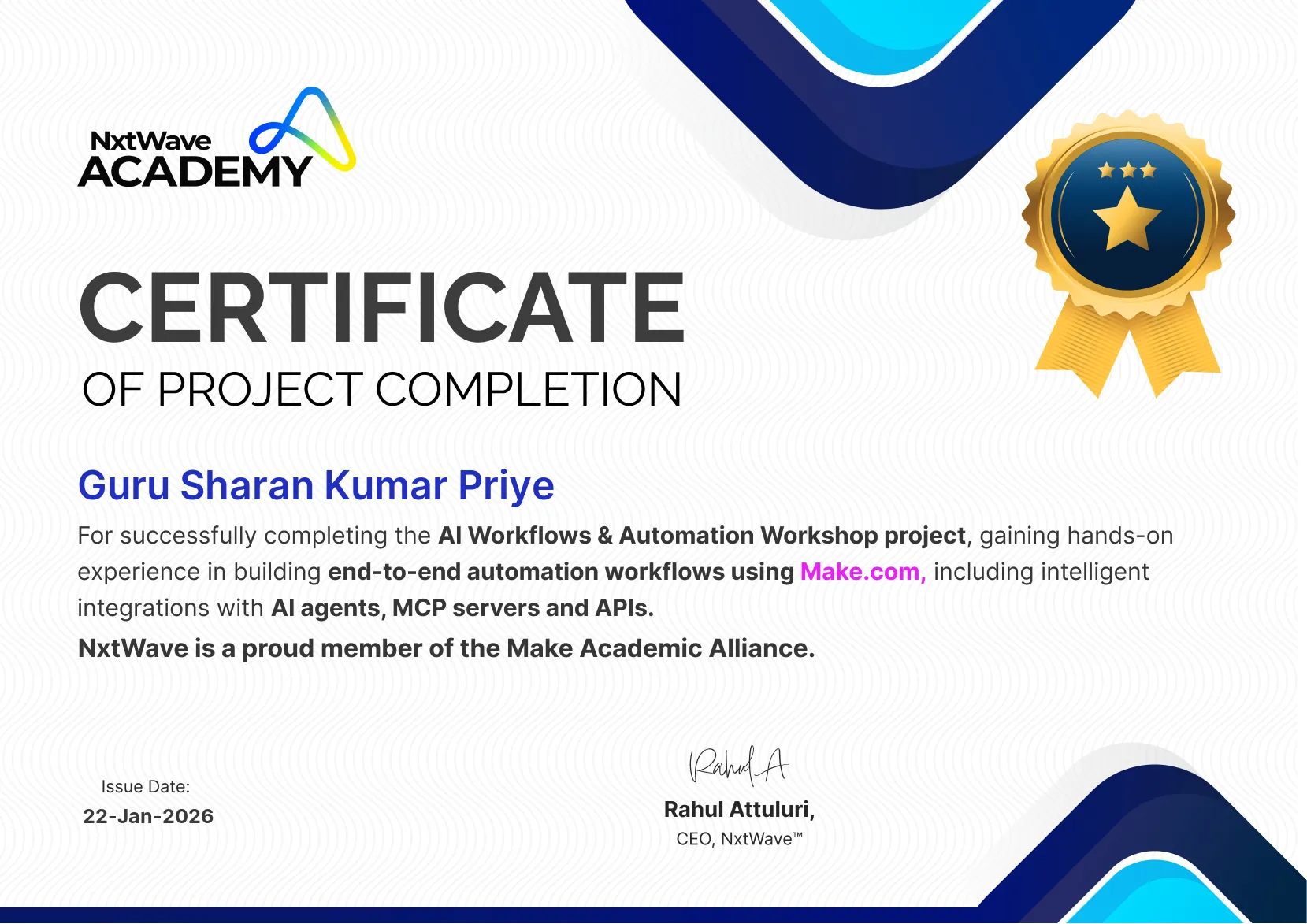 Make Workshop — Completion